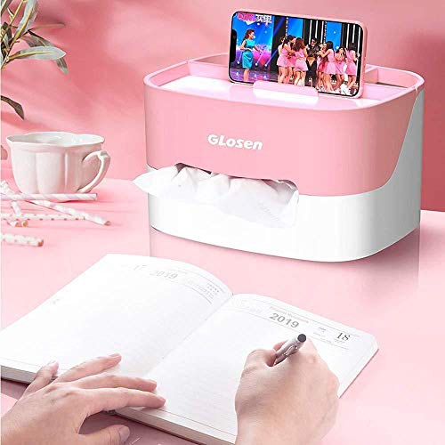 YYANG Organizador De Plástico Multifunción Joyería De Alta Capacidad Perfume Cosmético Estuche De Almacenamiento Caja De Papel De Seda,Pink