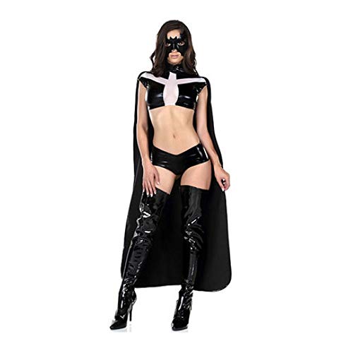 YyiHan Cosplay Disfraz, Sexy de imitación de Cuero de superhéroes Batman Superwoman Reproducir el Maquillaje de Halloween Cosplay Uniforme Etapa espectáculo de Disfraces Fiesta de Disfraces