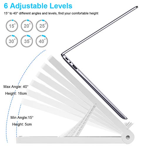YZPUSI Ajustable Ergonómico PC Laptop Soporte Stand, Portátil Plegable Ventilado Stand Soporte para PC Macbook Computadora Notebook Tableta