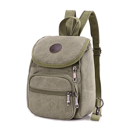 Z-P Unisex Canvas Casual Daypack Laptop Bag Schoolbag Travel Storage Backpack