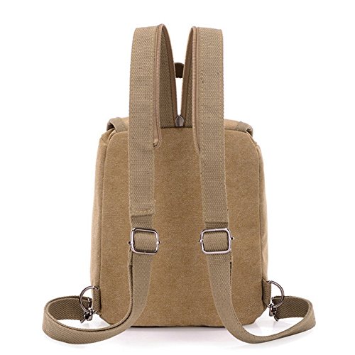 Z-P Unisex Canvas Casual Daypack Laptop Bag Schoolbag Travel Storage Backpack