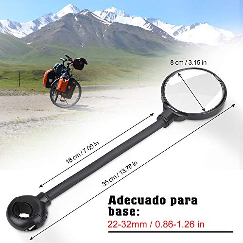Zacro Espejo Retrovisor de Bicicleta,360° Adjustable para Bicicleta Manillar,Espejor Rotativo Universal,Ángulo Amplio para Carretera Montaña