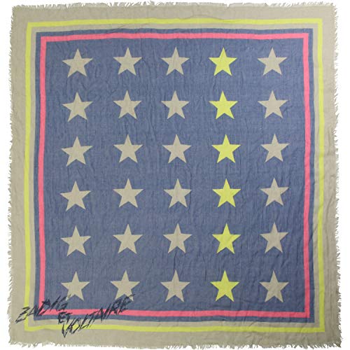 Zadig & Voltaire Kids - Bufanda ultrafina con estampado de estrellas y logotipo (90 x 90 cm) multicolor Talla única