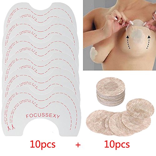 ZAIQUN Desechable Pegatina Cojín de La Teta sostén Invisible y Levantamiento de Senos Autoadhesivo Sujetador Invisible