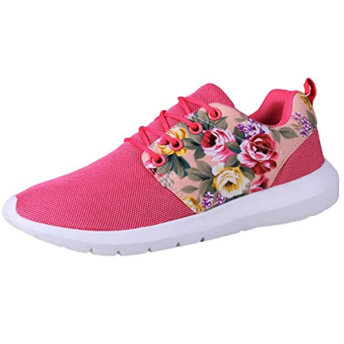 Zapatillas de Deporte de Moda de Las Mujeres al Aire Libre Ligero Transpirable Imprimir Flor Correr Entrenadores Mujer Low Top Sports Casual Shoes