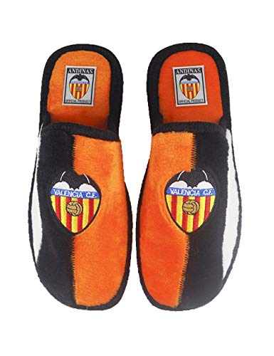 Zapatillas de Estar por casa de Futbol con Licencia Oficial Valencia C.F. - Color - Naranja, Talla - 36