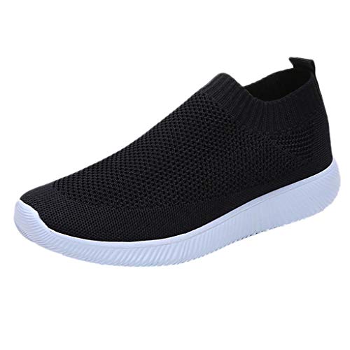 Zapatillas Deportivas de Mujer Verano 2019 PAOLIAN Zapatos de Deporte Running Comodas Vestir Señora Casual Calzado de Plano Damas Sólido Sin Cordones Talla Grande 35-43 EU