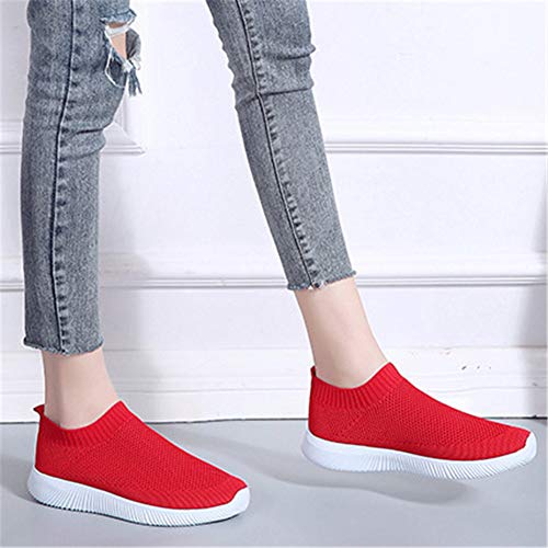 Zapatos de Mujer Casual Zapatos de Verano Resbalón en Zapatillas de Deporte al Aire Libre Respirable Ligero Zapatillas Bajas