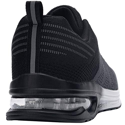 Zapatos de Seguridad Hombre,Zapatillas de Seguridad con Punta de Acero Ultraligero Transpirables Zapatos de Trabajo(Negro Gris,45)