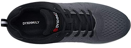 Zapatos de Seguridad Hombre,Zapatillas de Seguridad con Punta de Acero Ultraligero Transpirables Zapatos de Trabajo(Negro Gris,45)