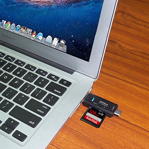 zedela Lector de Tarjetas USB SD/Micro SD (TF) 3 en 1 Universal USB Tipo C, USB-A 3.0 y Micro USB Adaptador OTG para MacBook Pro, Lumia 950 / XL, Huawei P9 / P10, Xiaomi MAX 2, Samsung S8