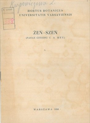 Zen - Szen (Panax Ginseng C. A. Mey) .