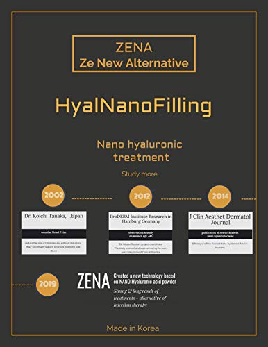 Zena HyalNano Filling + Dermaroller GRATIS - Relleno de ácido hialurónico - Set antiarrugas y antienvejecimiento para microagujas - Cosmética coreana