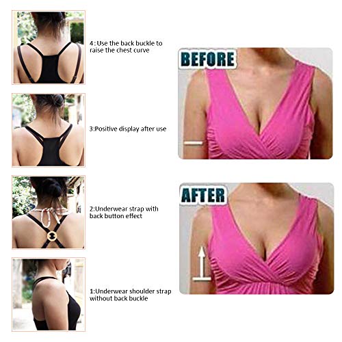 ZEVONDA Clips de Sujetador de 9 Piezas - Sujetador para Mujer Correa Convertidora Corrector Racerback Clips para la Espalda