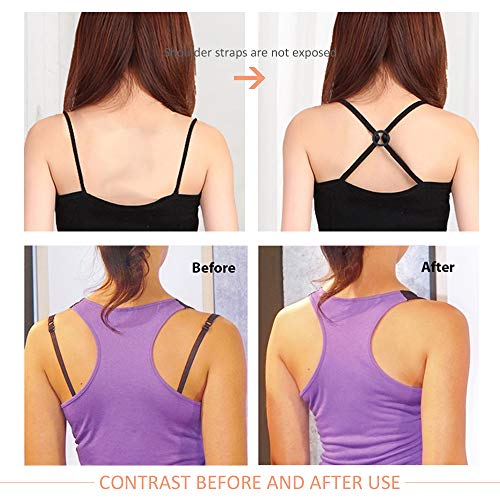 ZEVONDA Clips de Sujetador de 9 Piezas - Sujetador para Mujer Correa Convertidora Corrector Racerback Clips para la Espalda