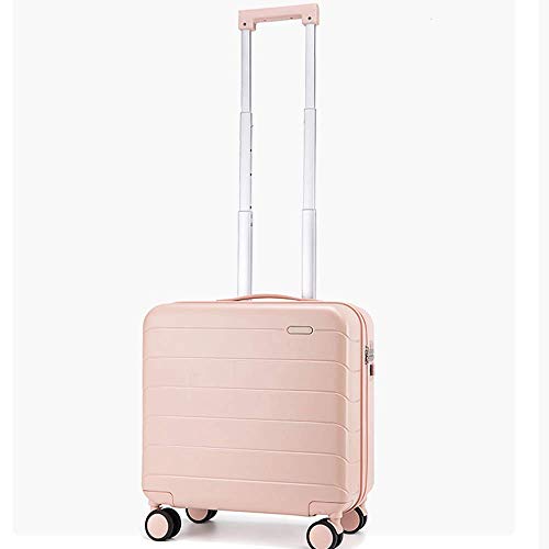 ZH1 Maleta portátil Recargable, Mini Rosa de 18 Pulgadas con Ruedas giratorias, Adecuada para Viajes, embarque, Escuela, Puede almacenar Ropa, Digital, artículos de tocador, cosméticos