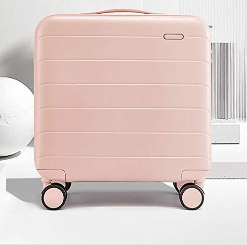ZH1 Maleta portátil Recargable, Mini Rosa de 18 Pulgadas con Ruedas giratorias, Adecuada para Viajes, embarque, Escuela, Puede almacenar Ropa, Digital, artículos de tocador, cosméticos