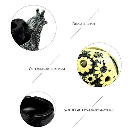 ZHAN YI SHOP Tortuga, Caracoles, Cocodrilo Tres Estilos Ceniceros, Anti-Mosca Cenicero Ceniza, For Los Cigarrillos Cenicero Creativo For El Hogar Y Al Aire Libre (Style : Snails)