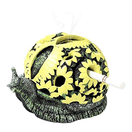 ZHAN YI SHOP Tortuga, Caracoles, Cocodrilo Tres Estilos Ceniceros, Anti-Mosca Cenicero Ceniza, For Los Cigarrillos Cenicero Creativo For El Hogar Y Al Aire Libre (Style : Snails)