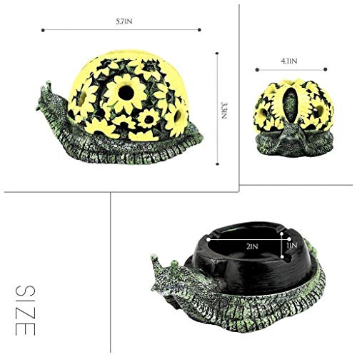ZHAN YI SHOP Tortuga, Caracoles, Cocodrilo Tres Estilos Ceniceros, Anti-Mosca Cenicero Ceniza, For Los Cigarrillos Cenicero Creativo For El Hogar Y Al Aire Libre (Style : Snails)