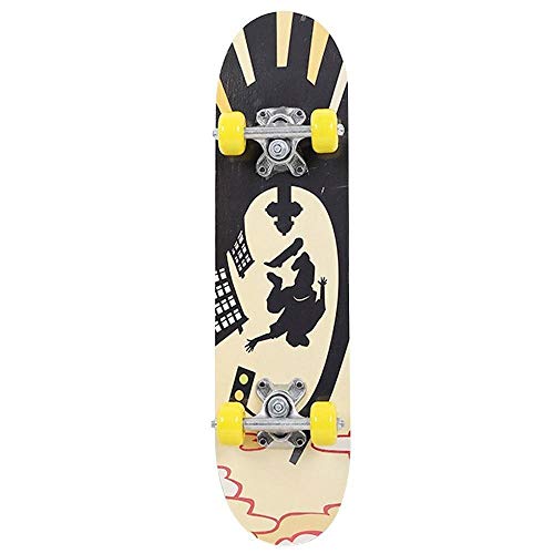 Zhangmeiren Tablero De Madera Larga Monopatín Tabla Larga Cuatro Pares De Alicia Patín De La Vespa Adultos Niños Y Niñas Menores De Arce Scooters (Color : A)