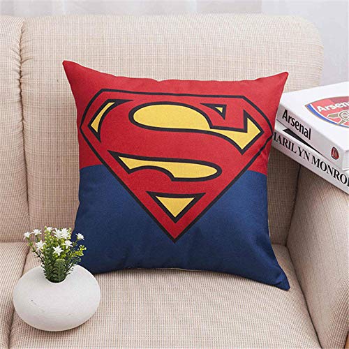 ZHAOCC Funda de Almohada 5 Piezas Avengers Superhero Cojín Impresión Manta Decoración Hogar Sofá Silla de Coche Funda de Almohada 45X45Cm