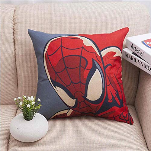 ZHAOCC Funda de Almohada 5 Piezas Avengers Superhero Cojín Impresión Manta Decoración Hogar Sofá Silla de Coche Funda de Almohada 45X45Cm
