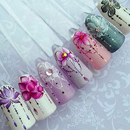 ZHAOZX 1 Hojas Verano 2018 Belleza Slider Nail Water Sticker Flor Bloom Imagen Colorida Nail Art Decals para Herramienta De Decoración