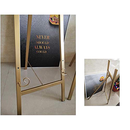 Zhou Soporte Anual de Publicidad de Eventos, recepción Conferencia Vivo Póster del Marco de la Barra del Club Promoción Soporte de exhibición YAN (Color : Gold)