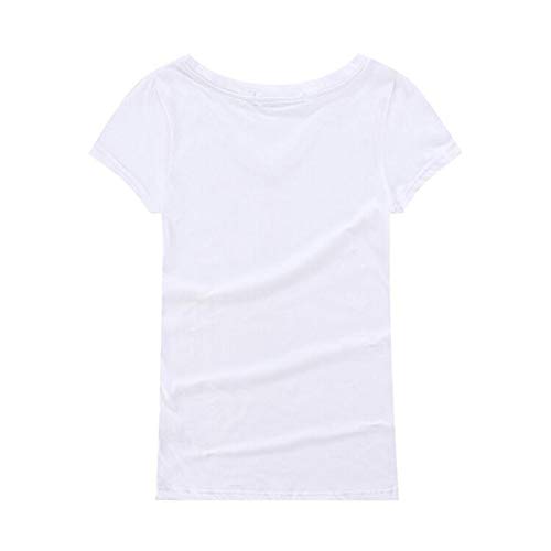 ZHOUBIANREN Camiseta Camiseta Camiseta Camiseta Super Mom Camiseta Femenina Madre Kawaii Tshirt Blanco Ropa Moda Coreana,L
