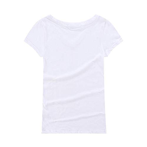 ZHOUBIANREN Camiseta Camiseta Camiseta Camiseta Super Mom Camiseta Femenina Madre Kawaii Tshirt Blanco Ropa Moda Coreana,XXL