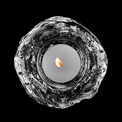 Zhu Titulares De Vela del Vidrio Cristalino Creativas, Tamaño Pequeño 2 Estilos Disponibles De Velas, Pure White Series Iluminación De La Vela Cubierta Sticks Titulares (Color : 9cm)