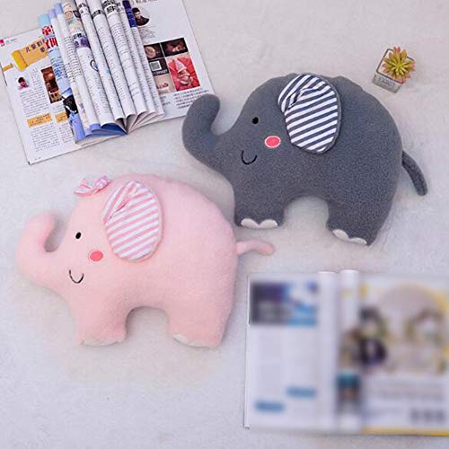 Zidao Juguete del bebé Elefante de Peluche, calmante y Dormir Puede ser Usado como Amortiguador de la Almohadilla Super Suave Felpa Corta de algodón elástico de Relleno Adecuado,Azul