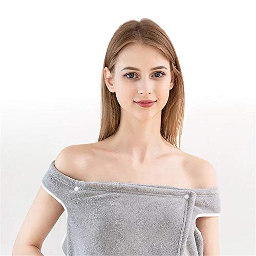 ZJXAM Albornoces De Felpa De Microfibra De Secado Rápido para Mujer, Albornoz De Felpa para Mujer con Correas Gruesas para Invierno Velvet Ruffle Beach SPA Wrap (Azul, S)