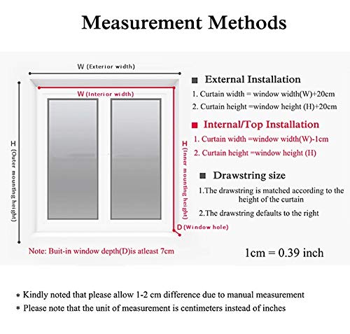 ZLI Persianas Enrollables Persianas Enrollables de 60cm/80cm/90cm/100cm/120cm/140cm Ancho - Parasol de Estilo Japonés con Un 55% de Oscurecimiento para el Balcón Puerta del Mirador