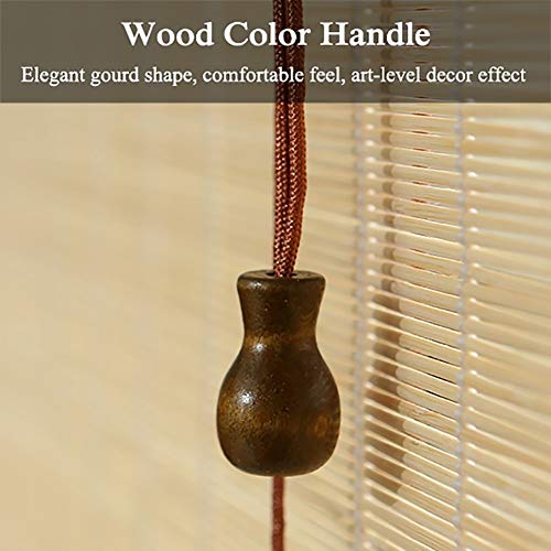 ZLI Persianas Enrollables Persianas Enrollables de 60cm/80cm/90cm/100cm/120cm/140cm Ancho - Parasol de Estilo Japonés con Un 55% de Oscurecimiento para el Balcón Puerta del Mirador