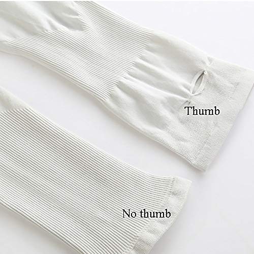 ZLZL Unisex ProteccióN UV Mangas Cubierta del Brazo Fundas Protector Solar Manguito Mangas De Seda del Hielo Ajuste para Correr Golf Ciclismo Tatuaje Cobertura Calentador De Brazos,Beige