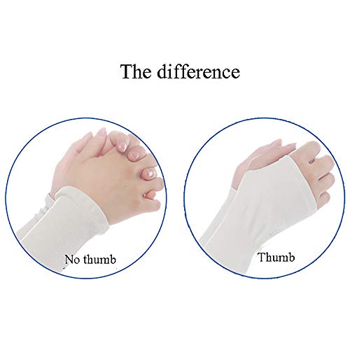 ZLZL Unisex ProteccióN UV Mangas Cubierta del Brazo Fundas Protector Solar Manguito Mangas De Seda del Hielo Ajuste para Correr Golf Ciclismo Tatuaje Cobertura Calentador De Brazos,Beige