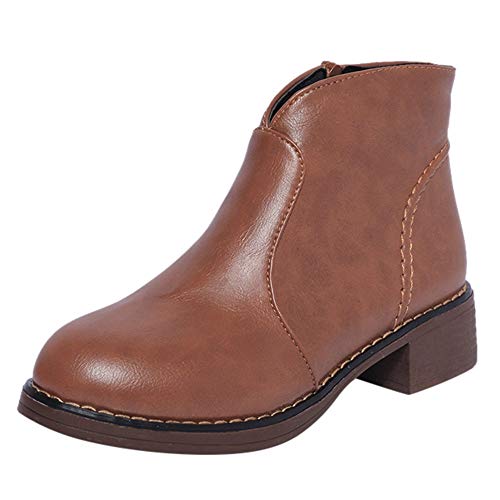 ZODOF Botas de Mujer Zapatos Borla Retro para Mujer Bota Navidad con Cordones y Punta Estrecha en Punta de Cuero