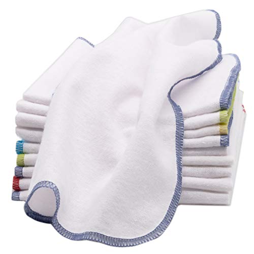 ZOLLNER 10 toallitas faciales Infantiles, algodón 100%, 25x25 cm, Franela