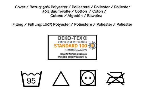 ZOLLNER Edredón nórdico Cama 150 cm, 240x220 cm, 400 g/m², en Otras Medidas