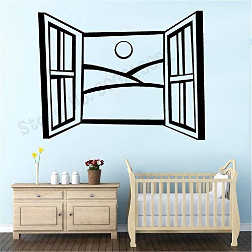 zqyjhkou Ventana de Apertura Etiqueta de la Pared Vinilo Arte Extraíble Decoración del hogar Diseño de Bricolaje Ornamento Mural Cartel Decoración Tatuajes 58x77cm