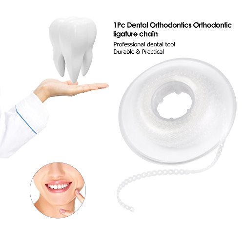 zroven Carrete de goma dental 1Pc Materiales de ortodoncia dentales de alta resistencia Elástico Ultra Cadenas de potencia Transparente Tamaño continuo