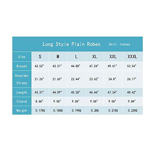 ZSDGY Pijamas de Color Liso/Servicio a Domicilio Informal/Bata Larga/Boda de Novia de Novia para la Madre Bata de Maquillaje B-XXXL