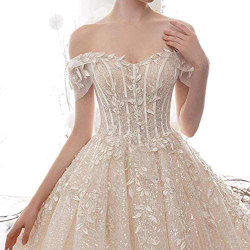 ztmyqp Vestido de Novia Vestido de Cola de Pez Palabra de Sueño Simple Hombro Satén Vestido de Novia Pequeño de Cola Larga Vestido de Novia de Novia de Cola Larga Vestido de Novia Prom/Trailing Mon