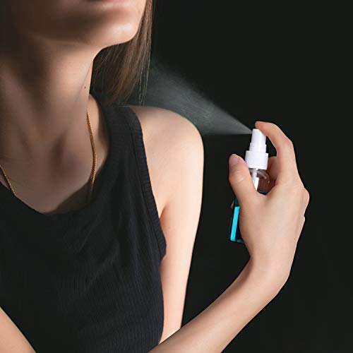 ZWOOS Transparente Bote Spray Botellas, 6 * 50ml Botes Botella de Pulverizacion Vacíos Botella Cosmetica de Viaje con 2 Embudo, para Salir, Viajar, Maquillaje Cosmético