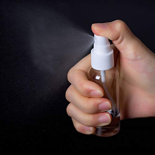 ZWOOS Transparente Bote Spray Botellas, 6 * 50ml Botes Botella de Pulverizacion Vacíos Botella Cosmetica de Viaje con 2 Embudo, para Salir, Viajar, Maquillaje Cosmético