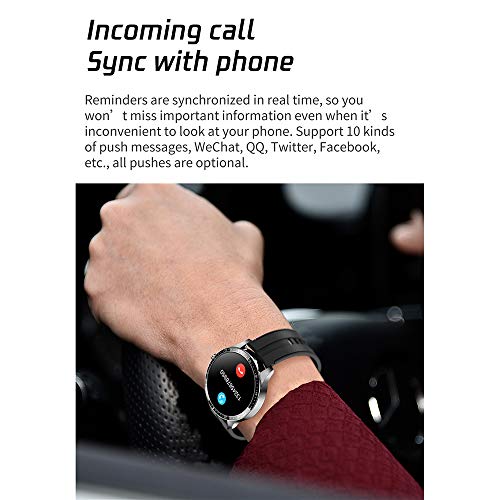 ZWW Reloj Reloj Deportivo Inteligente, Inteligente, Rastreador De Presion Arterial, Oxígeno, ECG, Contador, iOS Y Android Párr Llamadas De Respuesta,B