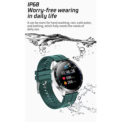 ZWW Relojes Inteligentes, Relojes Deportivos con La Presión Arterial Y Las Funciones De Monitorización De Oxígeno, Podómetros, Y Las Llamadas para Android E iOS,F