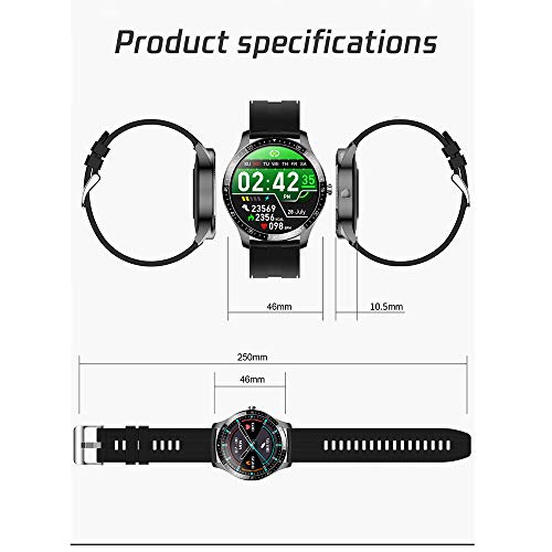 ZWW Relojes Inteligentes, Relojes Deportivos con La Presión Arterial Y Las Funciones De Monitorización De Oxígeno, Podómetros, Y Las Llamadas para Android E iOS,B